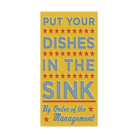 Trademark Fine Art John W. Golden 'Put Your Dishes In The Sink' Canvas Art, 16x32 ALI30741-C1632GG